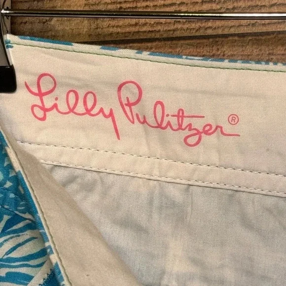 LILLY PULITZER Callahan Shorts in Lion in the Sun Ariel Blue Women's size 0 - Picture 5 of 10